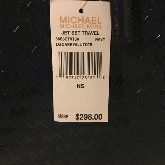 New Michael Kors Navy Blue Tote Bag - Picture 5 of 5